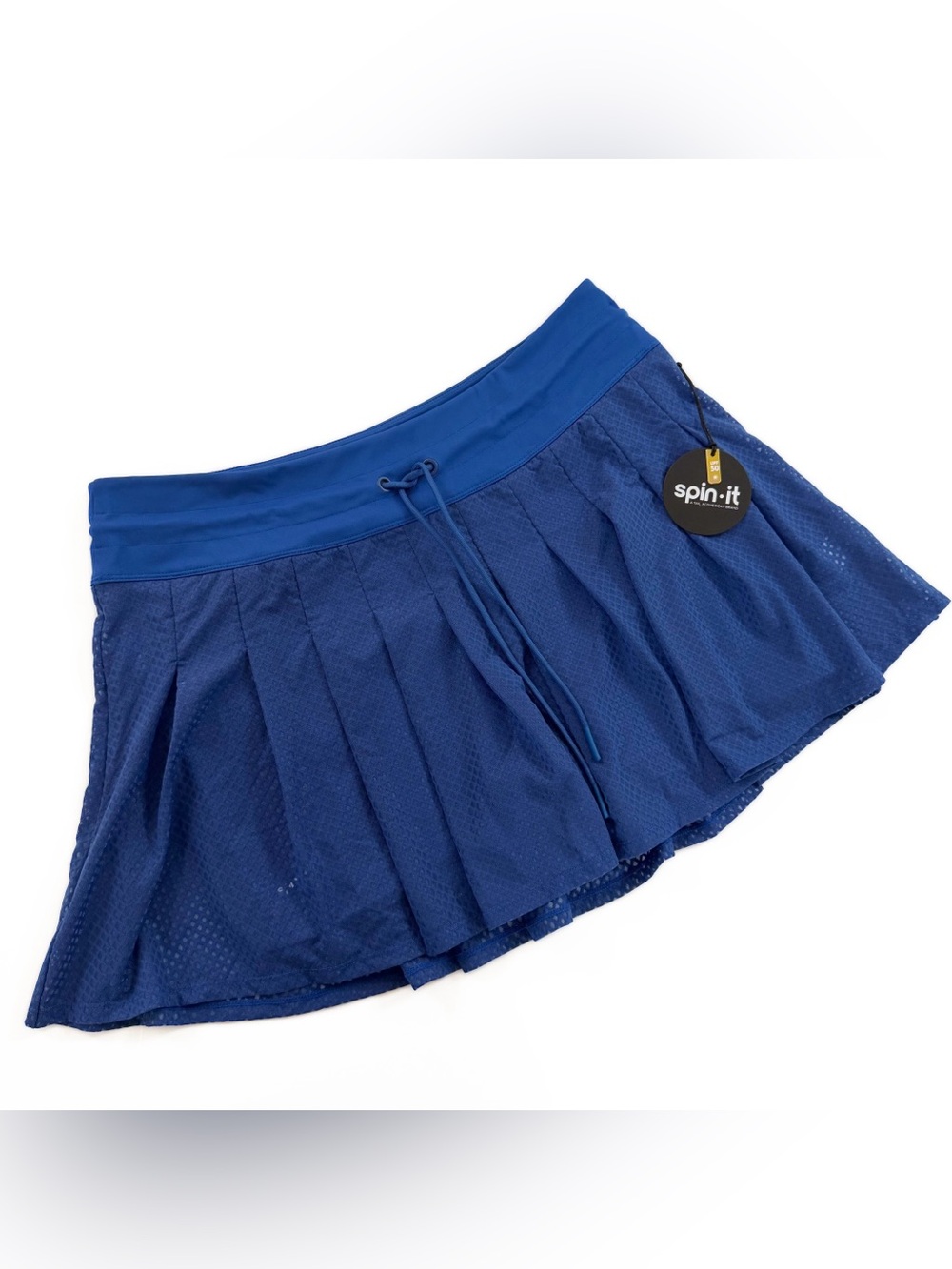Spin It Skort Womens XL Kelli Pleated Pickleball Athletic UPF 50 New Blue